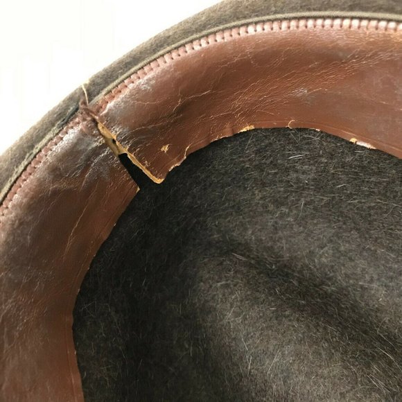 Vintage Royal Stetson Fedora Fur Felt Hat Small Size 6 1/2 Costume Prop - Picture 6 of 7
